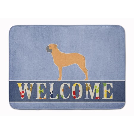 Carolines Treasures Bullmastiff Welcome Machine Washable Memory Foam Mat BB5575RUG